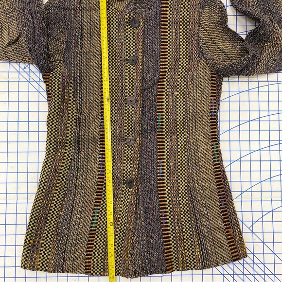 deborah cross Suit Jacket w/ Button Closure Multicolor Waist 34” Bust 36" - Picture 7 of 8